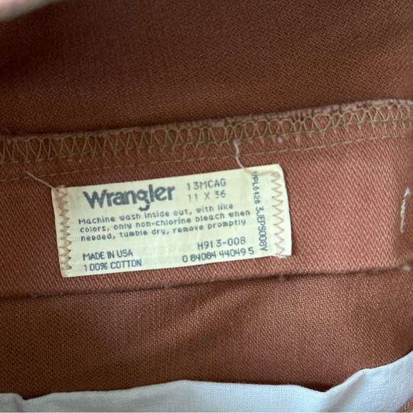 NEW Wrangler | Rare 60s 70s Vintage Rust Orange Straight-Leg Jeans - Picture 9 of 12